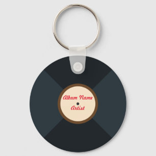音楽パーソナライズされたレコード キーホルダー