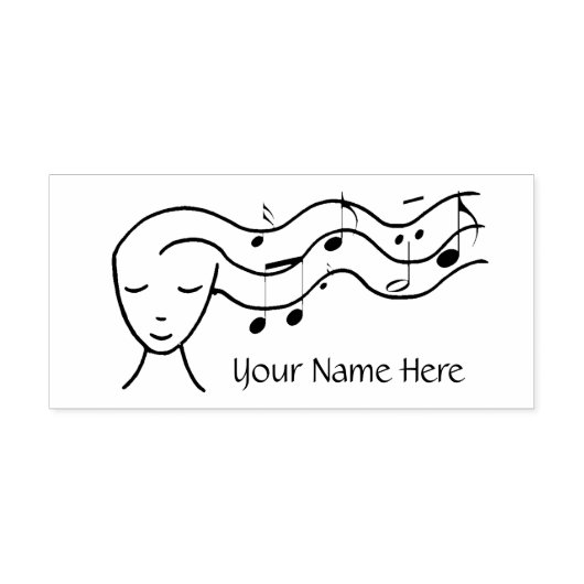 音楽パーソナライズされたロゴ セルフインキングスタンプ (デザイン)