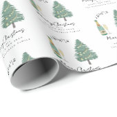 音楽パーソナライズされたワお洒落インツリーのクリスマス ラッピングペーパー (ロールコーナー)