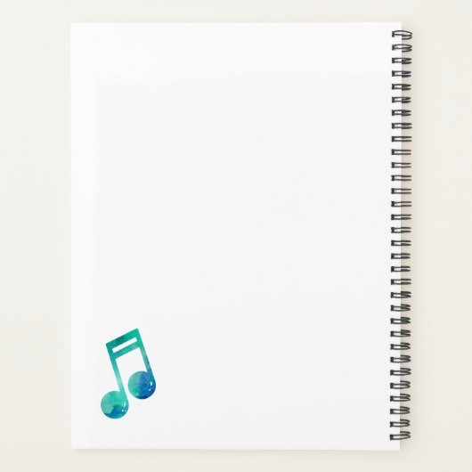 音楽パーソナライズされた先生水彩ミュージカル注 プランナー手帳 (裏面)