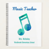 音楽パーソナライズされた先生水彩ミュージカル注 プランナー手帳 (正面)