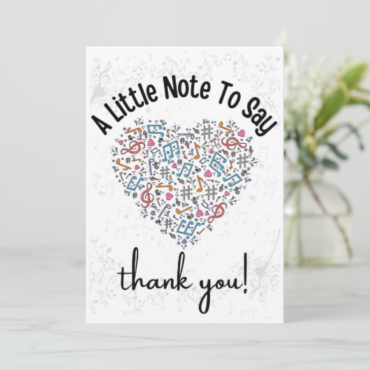 音楽パーソナライズされた先生評価カード サンキューカード (スタンド正面)