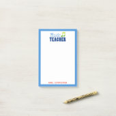 音楽パーソナライズされた先生 ポストイット (デスク上)