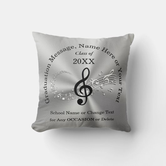 音楽パーソナライズされた専攻の卒業祝い クッション (正面)