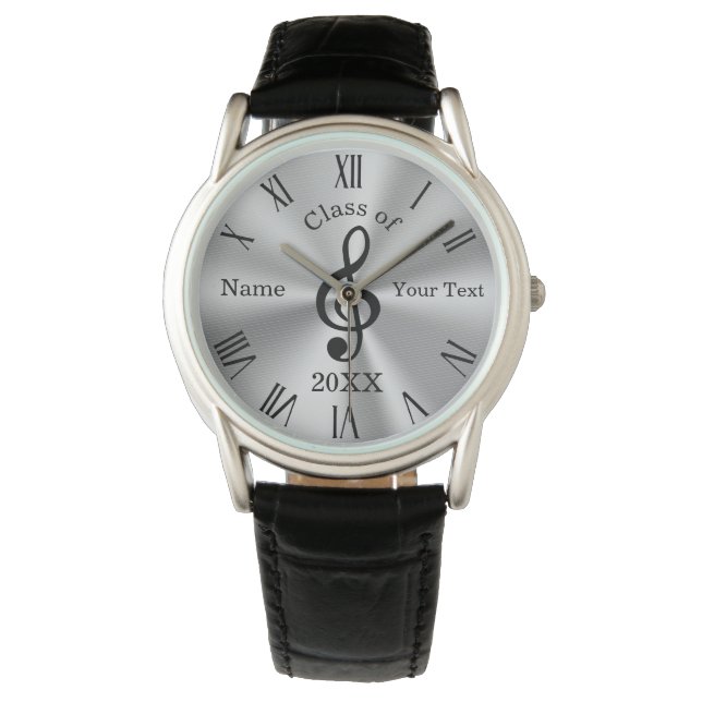 音楽パーソナライズされた専攻の卒業祝い 腕時計 (正面)