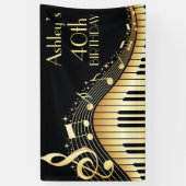 音楽パーソナライズされた誕生日バナー 横断幕 (縦)