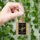 音楽パーソナライズされた関連の贈り物 キーホルダー (手)