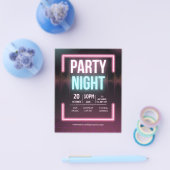 音楽パーティの招待状、パーティーナイトフライヤー チラシ (シングル)