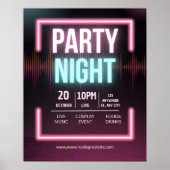 音楽パーティの招待状、パーティーナイトフライヤー ポスター (正面)