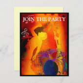 音楽パーティの招待状 招待状 (正面/裏面)