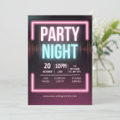 音楽パーティーの招待状、パーティーナイトのフライヤー 招待状 (スタンド正面)