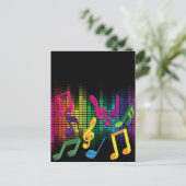 音楽パーティーの背景 インビテーションポストカード (スタンド正面)