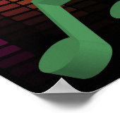 音楽パーティーの背景 ポスター (角)