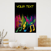 音楽パーティーの背景 ポスター (キッチン)