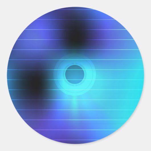 音楽パーティーの背景 ラウンドシール (正面)