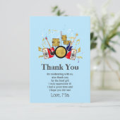 音楽パーティーギタードラムセットミュージカルサンキューカード サンキューカード (スタンド正面)