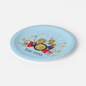 音楽パーティーギタードラムセットミュージカル ペーパープレート (アングル)