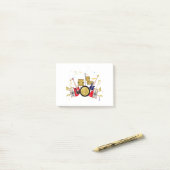 音楽パーティーギタードラムセットミュージカル ポストイット (デスク上)