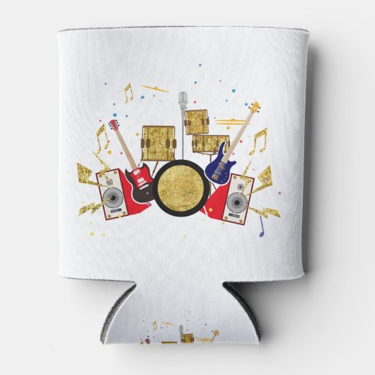 音楽パーティーギタードラムセットミュージカル 缶クーラー (正面)