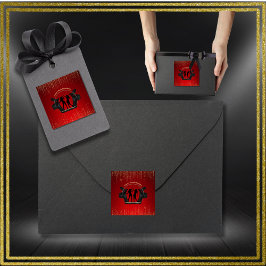 音楽パーティーモダンカラオケ誕生日シール スクエアシール