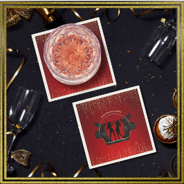 音楽パーティーモダンカラオケ誕生日紙ナプキンス スタンダードカクテルナプキン