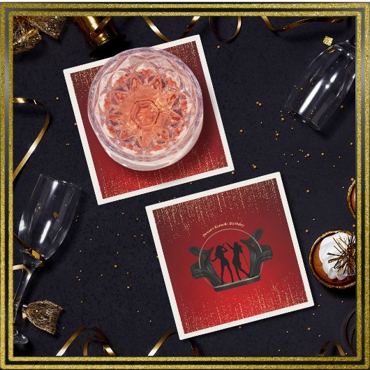 音楽パーティーモダンカラオケ誕生日紙ナプキンス スタンダードカクテルナプキン