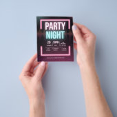音楽パーティー招待状, パーティーナイトのチラシ チラシ (手)