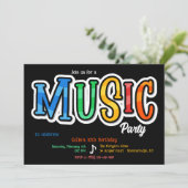 音楽パーティー招待状 招待状 (スタンド正面)