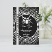 音楽パーティー，ドラムセットアダルト，サンキューカード サンキューカード (スタンド正面)