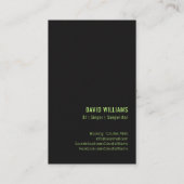 音楽パーティーDJsシンガーソングライタープロフェッショナル 名刺 (裏面)