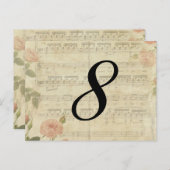 音楽ビクトリアンとバラの表番号カード ポストカード (正面/裏面)