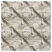 音楽ビクトリアンの鳥 ファブリック (見本)