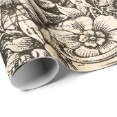 音楽ビクトリアンの鳥 ラッピングペーパー (ロールコーナー)