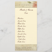 音楽ビクトリアンバラ結婚式 プログラム (裏面)