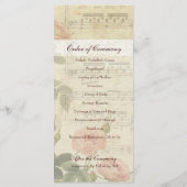 音楽ビクトリアンバラ結婚式 プログラム (裏面)