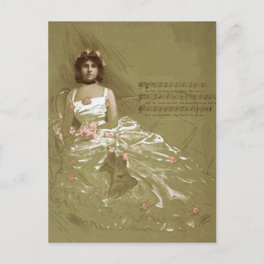 音楽ビクトリアン ポストカード (正面)