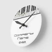 音楽ビジネステーマ ラウンド壁時計 (傾斜)