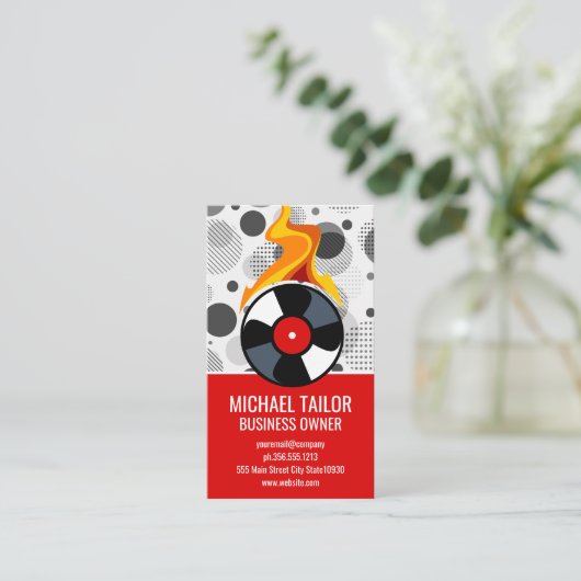 音楽ビニール炎 名刺 (スタンド正面)