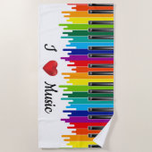 音楽ビーチタオル ビーチタオル (正面)