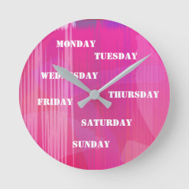 音楽ビートレッドウォールクロック ラウンド壁時計