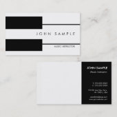 音楽ピアノのレッスンの先生 名刺 (正面/裏面)