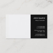 音楽ピアノのレッスンの先生 名刺 (裏面)