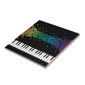 音楽ピアノの楽器のキ数々のーボード色 タイル (側面)