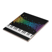 音楽ピアノの楽器のキ数々のーボード色 タイル (側面)