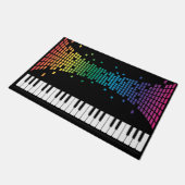 音楽ピアノの楽器のキ数々のーボード色 ドアマット (アングル)