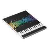 音楽ピアノの楽器のキ数々のーボード色 ノートパッド (アングル)