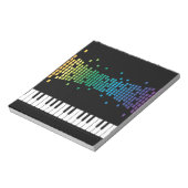 音楽ピアノの楽器のキ数々のーボード色 ノートパッド (回転)