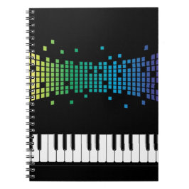 音楽ピアノの楽器のキ数々のーボード色 ノートブック