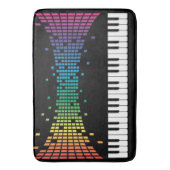音楽ピアノの楽器のキ数々のーボード色 バスマット (正面縦)
