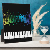 音楽ピアノの楽器のキ数々のーボード色 フォトプラーク (側面)
